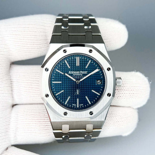 Audemars Piguet Jumbo Extra Thin Stainless Blue Dial 15202ST.OO.1240ST.01