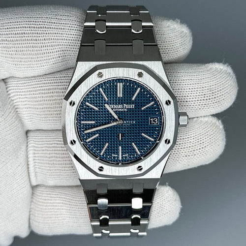 Audemars Piguet Jumbo Extra Thin Stainless Blue Dial 16202ST.OO.1240ST.01