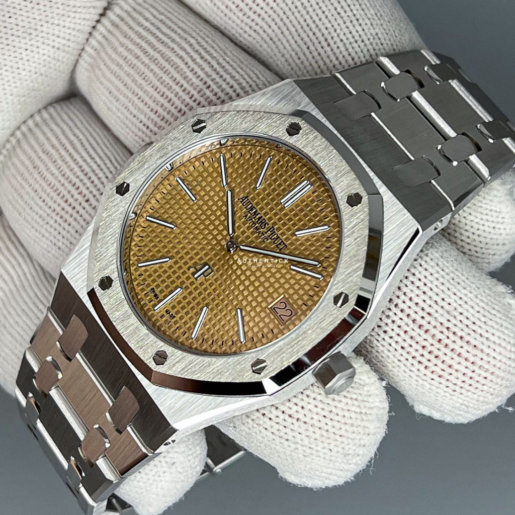 Audemars Piguet Jumbo Extra Thin White Gold Salmon Dial 15202BC.OO.1240BC.01
