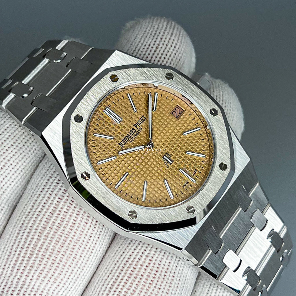 Audemars Piguet Jumbo Extra Thin White Gold Salmon Dial 15202BC.OO.1240BC.01