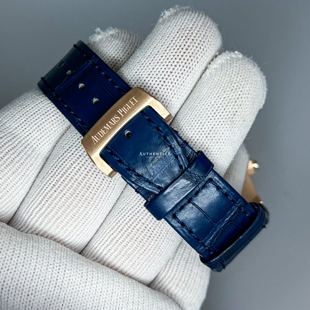 Audemars Piguet Royal Oak Chronograph Rose Gold Blue Dial 50th Anniversary 26240OR.OO.D315CR.01