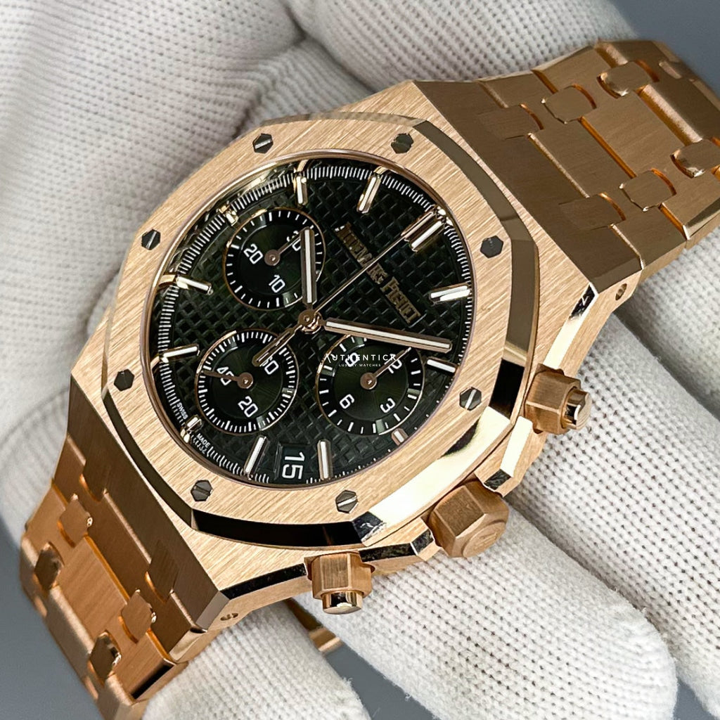 Audemars Piguet Royal Oak Chronograph Rose Gold Green Dial 26240OR.OO.1320OR.04