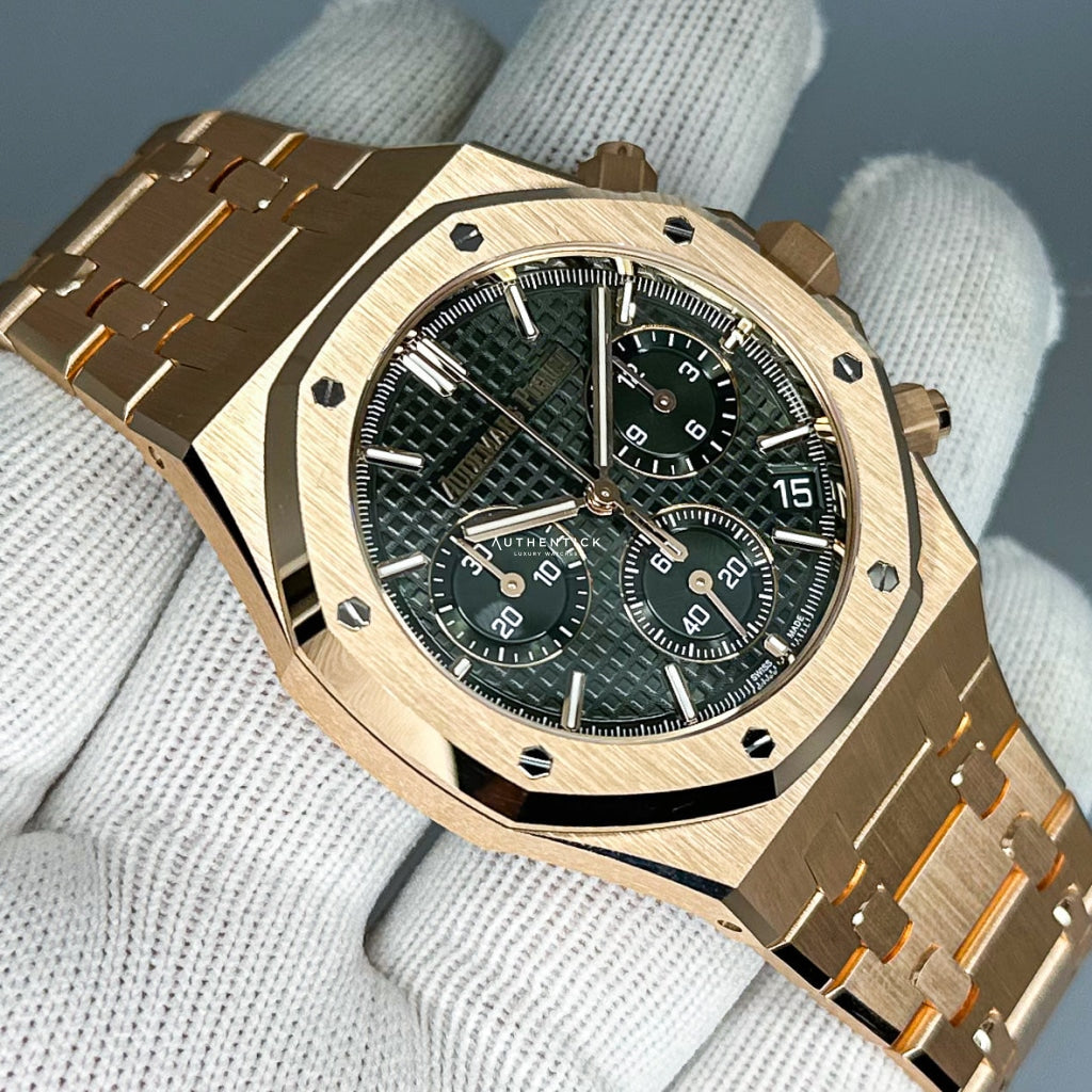 Audemars Piguet Royal Oak Chronograph Rose Gold Green Dial 26240OR.OO.1320OR.04
