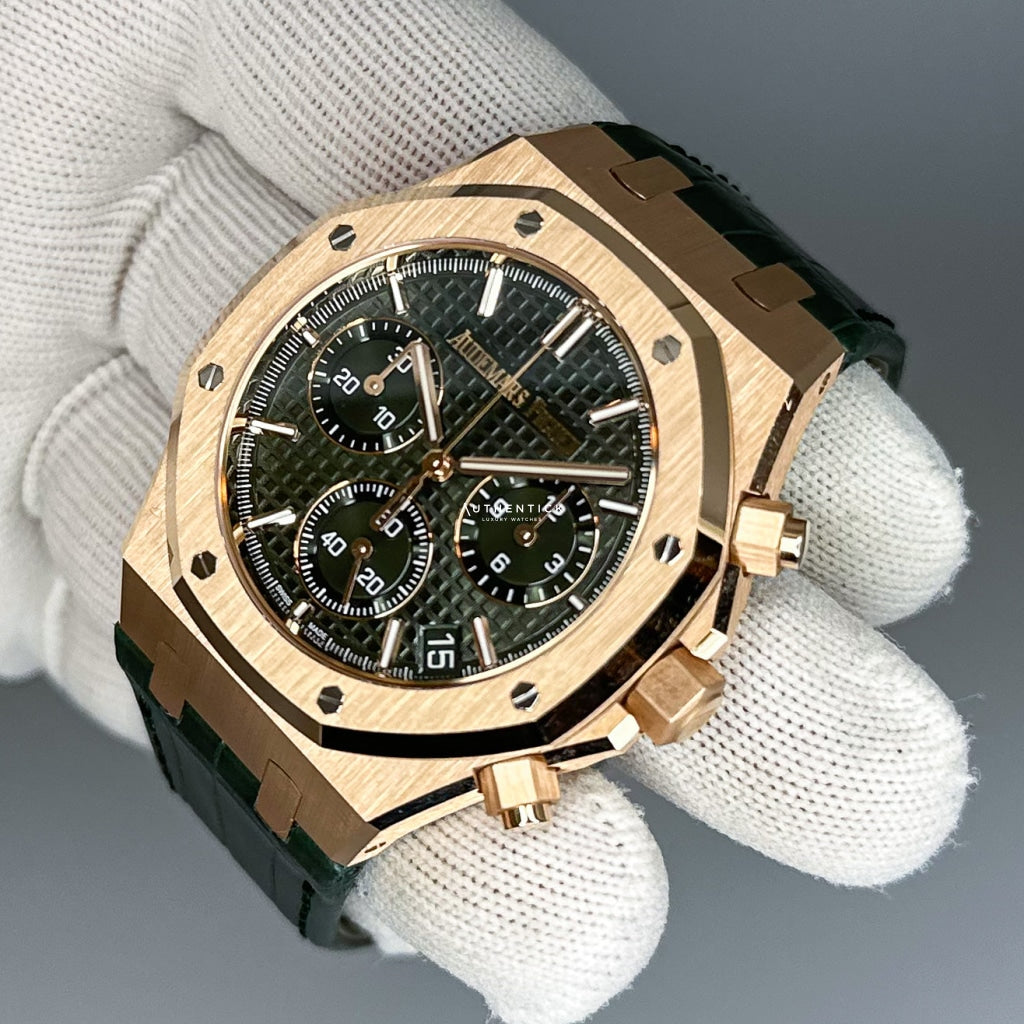 Audemars Piguet Royal Oak Chronograph Rose Gold Green Dial 26240OR.OO.D404CR.01