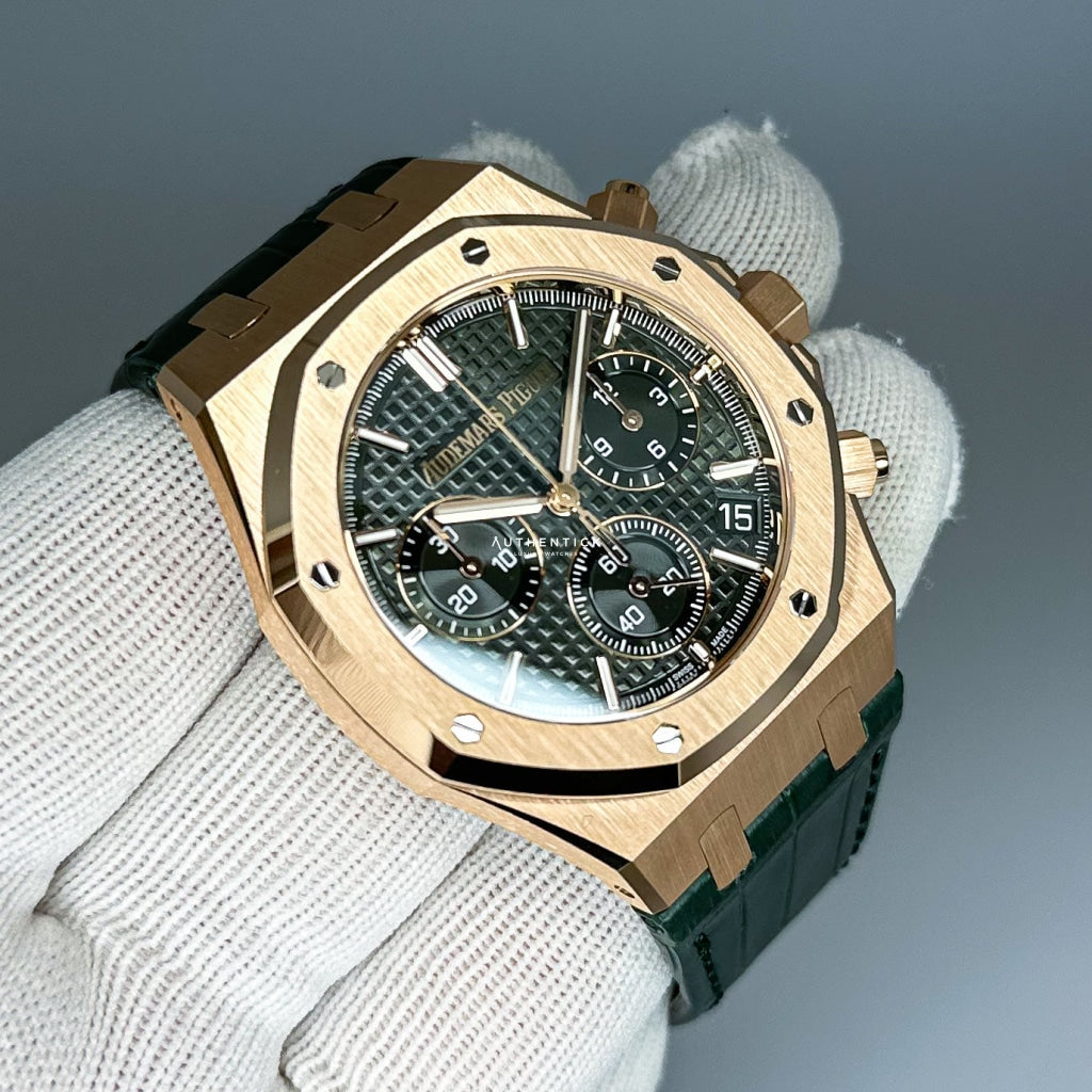 Audemars Piguet Royal Oak Chronograph Rose Gold Green Dial 26240OR.OO.D404CR.01