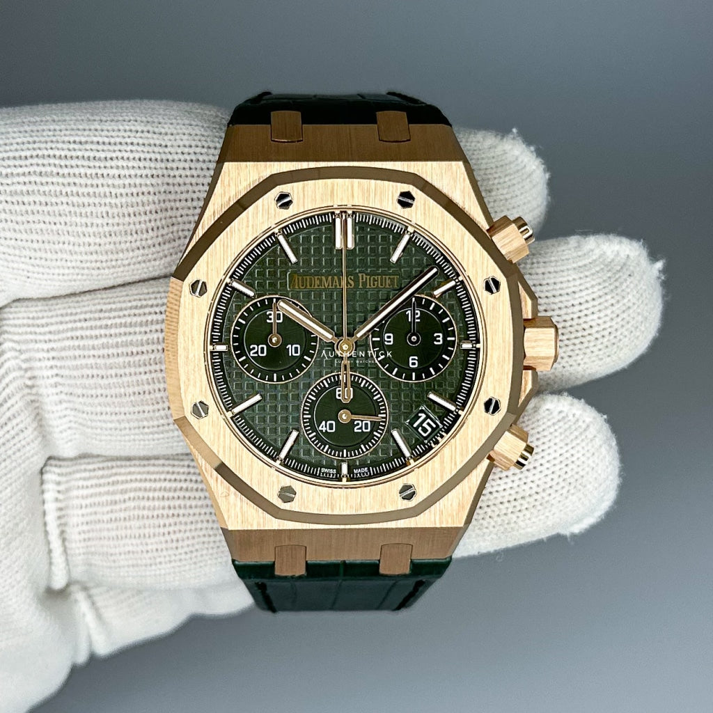 Audemars Piguet Royal Oak Chronograph Rose Gold Green Dial 26240OR.OO.D404CR.01