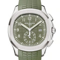 Patek Philippe Aquanaut Flyback Chronograph White Gold Green Khaki Dial 5968G-010