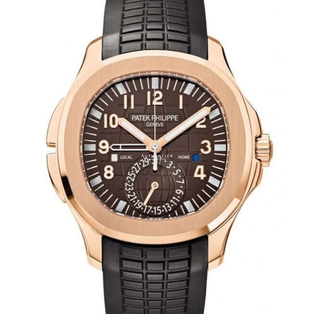 Patek Philippe Aquanaut Travel Time Rose Gold Brown Dial 5164R-001