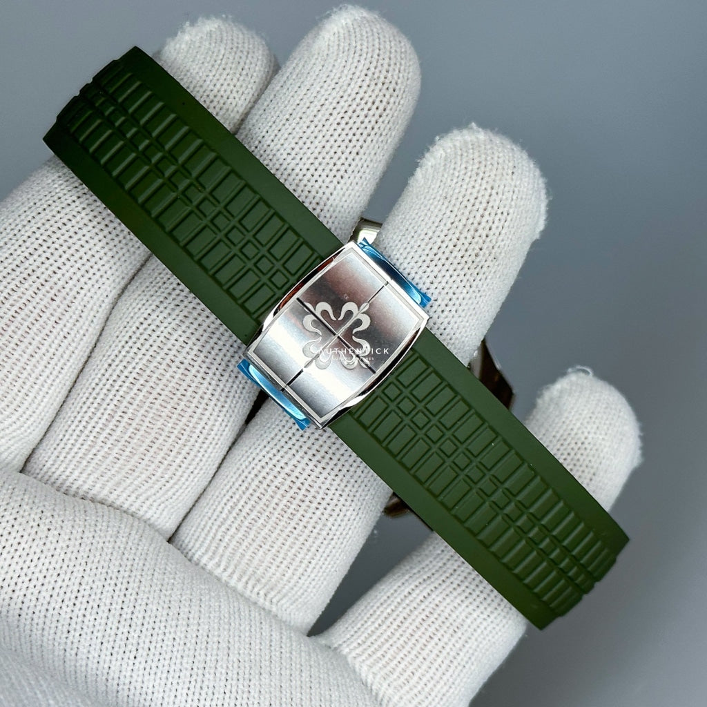 Patek Philippe Aquanaut White Gold Green Khaki Dial 5168G-010