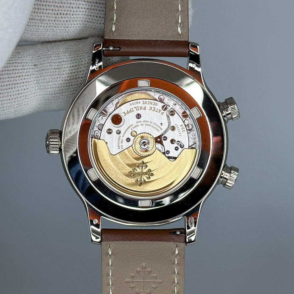 Patek Philippe Calatrava Pilot Travel Time Blue Dial 5524G-001