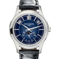 Patek Philippe Complications Annual Calendar White Gold Blue Dial 5205G-001