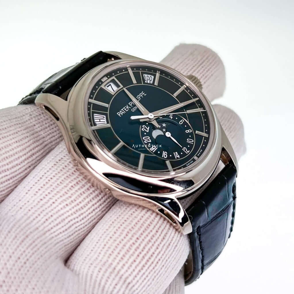 Patek Philippe Complications Annual Calendar White Gold Blue Dial 5205G-001