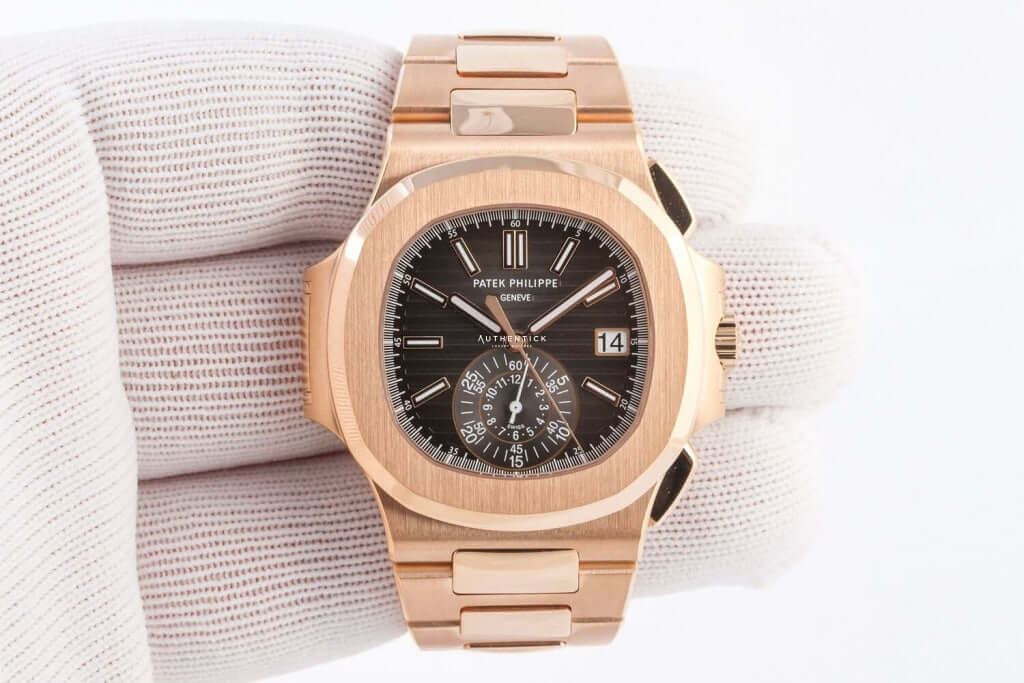 Patek Philippe Nautilus Chronograph Rose Gold Black Dial 5980/1R-001