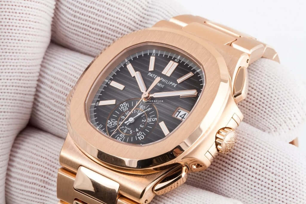 Patek Philippe Nautilus Chronograph Rose Gold Black Dial 5980/1R-001