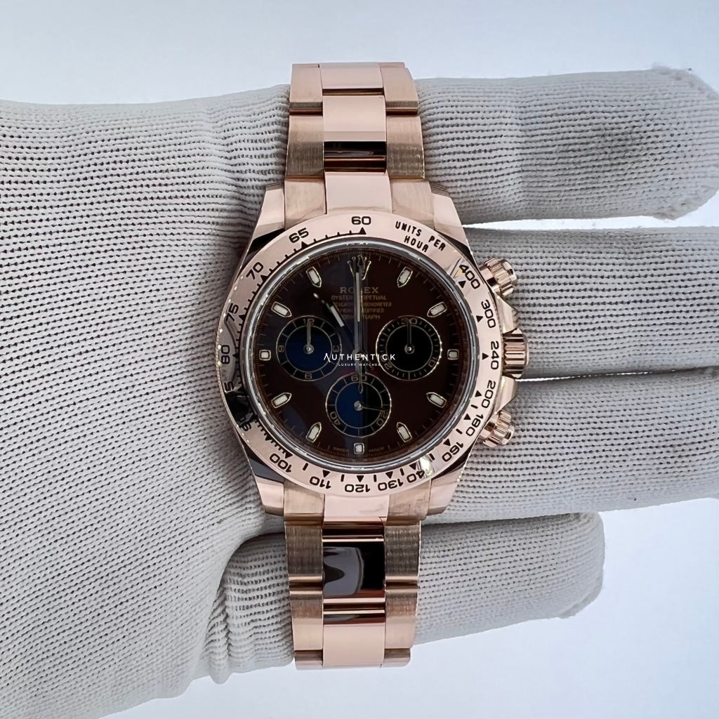 Rolex Cosmograph Daytona 40mm Everose Chocolate Dial 116505