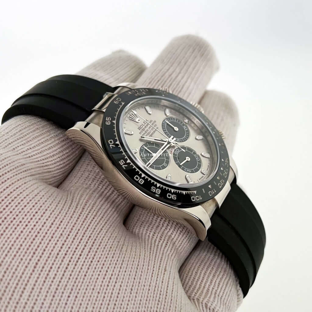 Rolex Cosmograph Daytona White Gold Oysterflex Grey Dial 116519LN