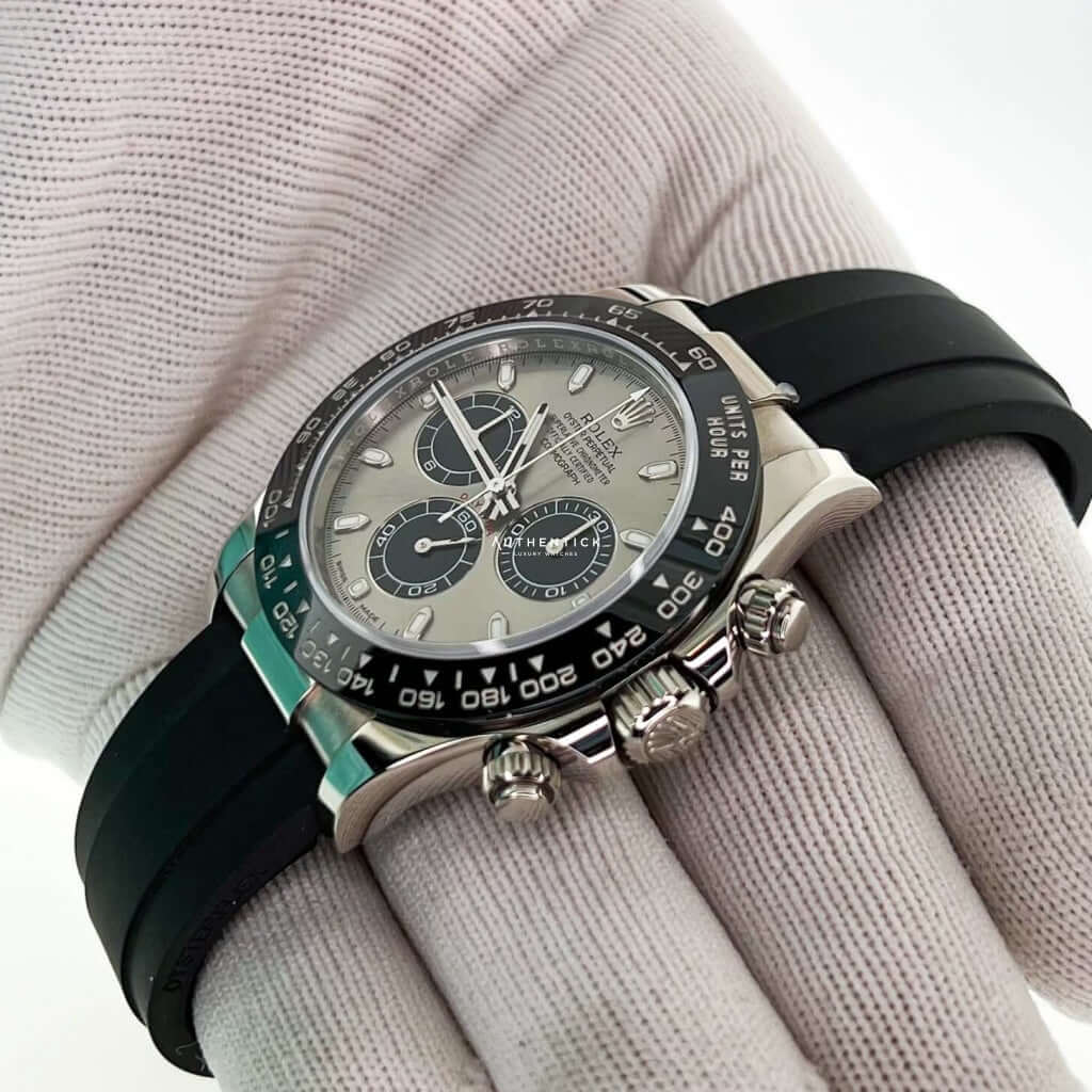 Rolex Cosmograph Daytona White Gold Oysterflex Grey Dial 116519LN