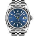 ROLEX DATEJUST 41 STAINLESS STEEL BLUE INDEX DIAL JUBILEE 126334