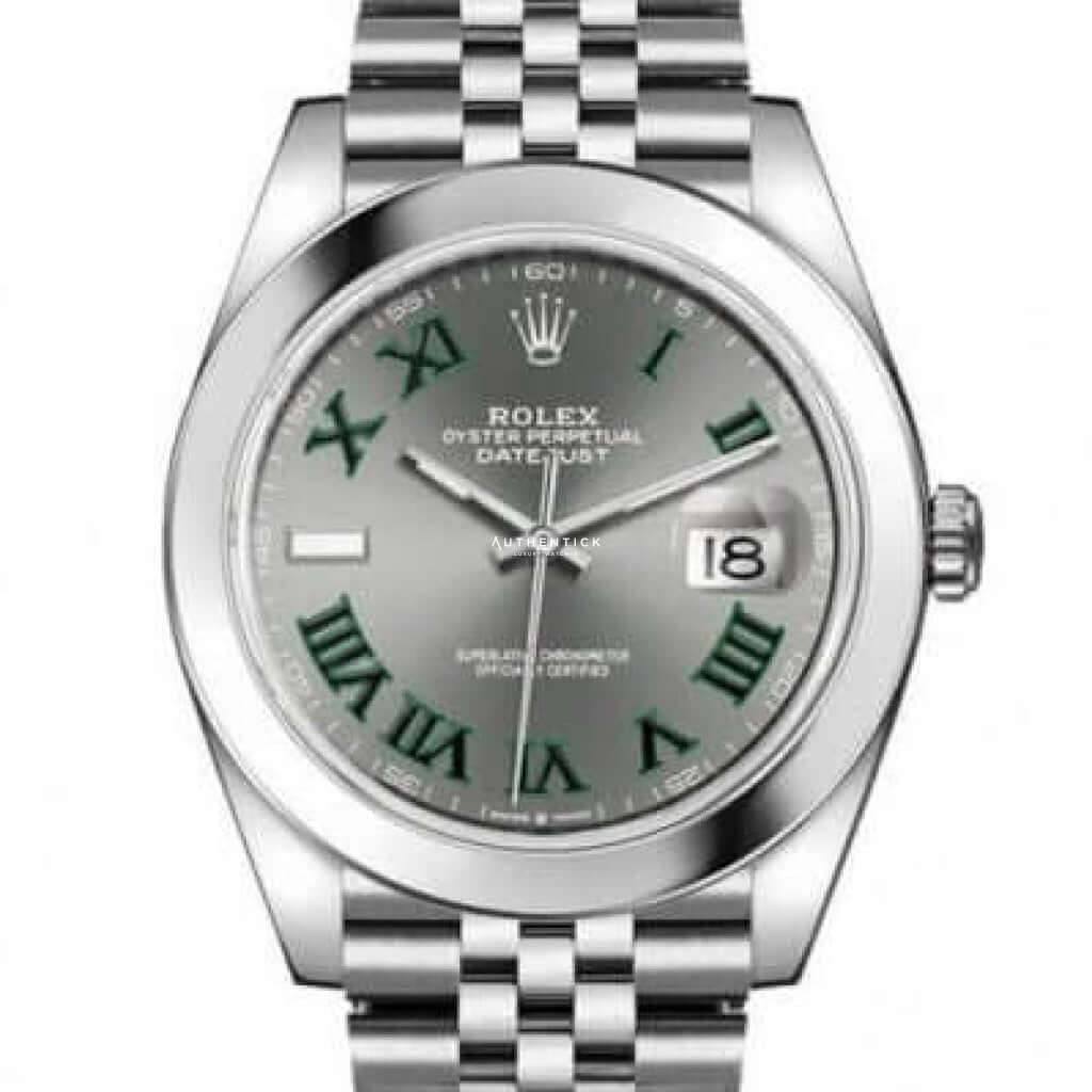 Rolex Datejust 41 Stainless Steel Jubilee Wimbledon Roman Dial 126300