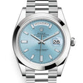 Rolex Day-Date 40 Platinum Ice Blue Baguette Dial 228206