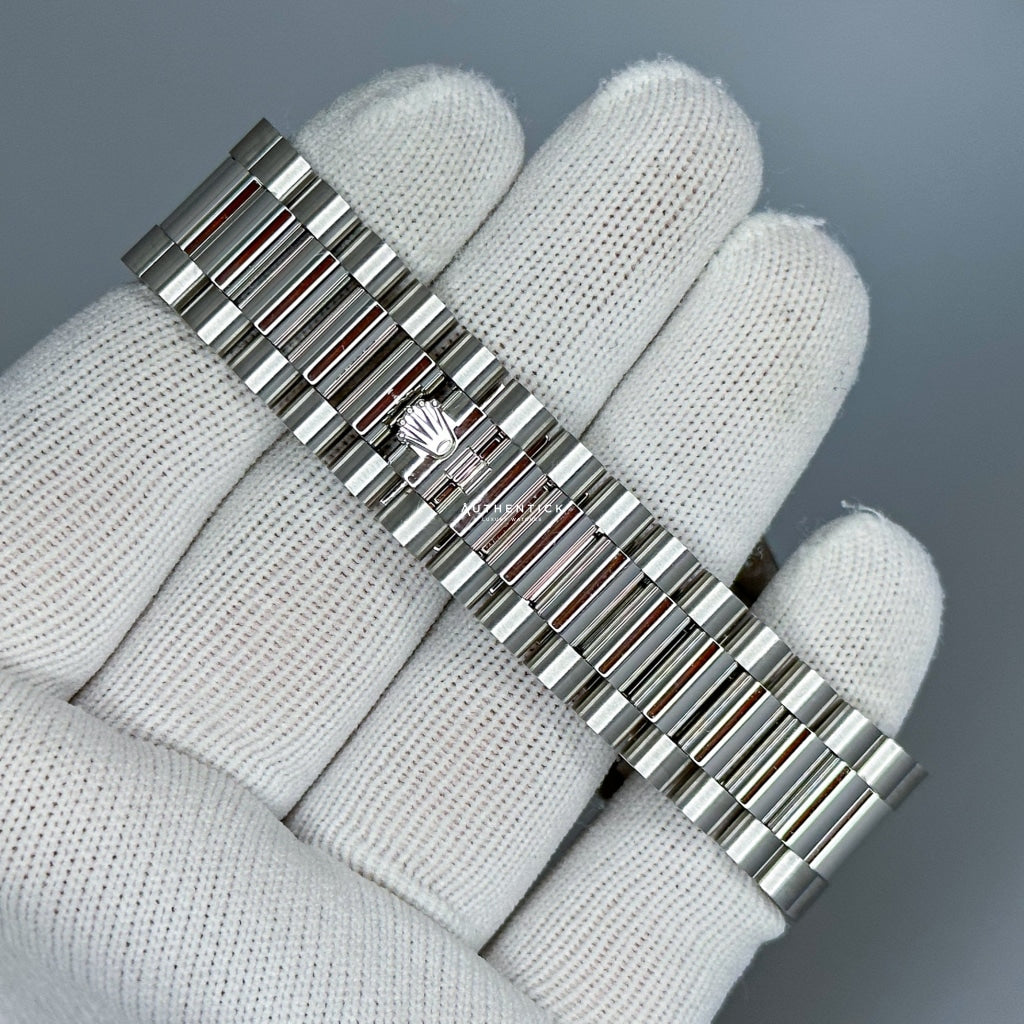 Rolex Day-Date 40 Platinum Ice Blue Baguette Dial 228236