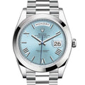 Rolex Day-Date 40 Platinum Ice Blue Roman Dial 228206