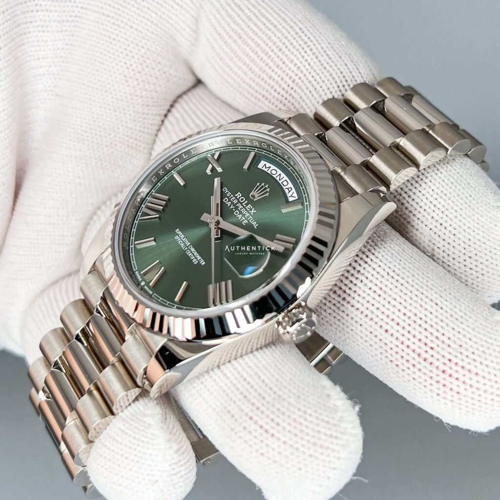 Rolex Day-Date 40 White Gold Green Dial 228239