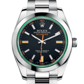 Rolex Milgauss Stainless Steel Black Dial Green Sapphire 116400GV