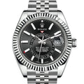 Rolex Sky-Dweller Stainless Steel & White Gold Black Dial Jubilee 326934
