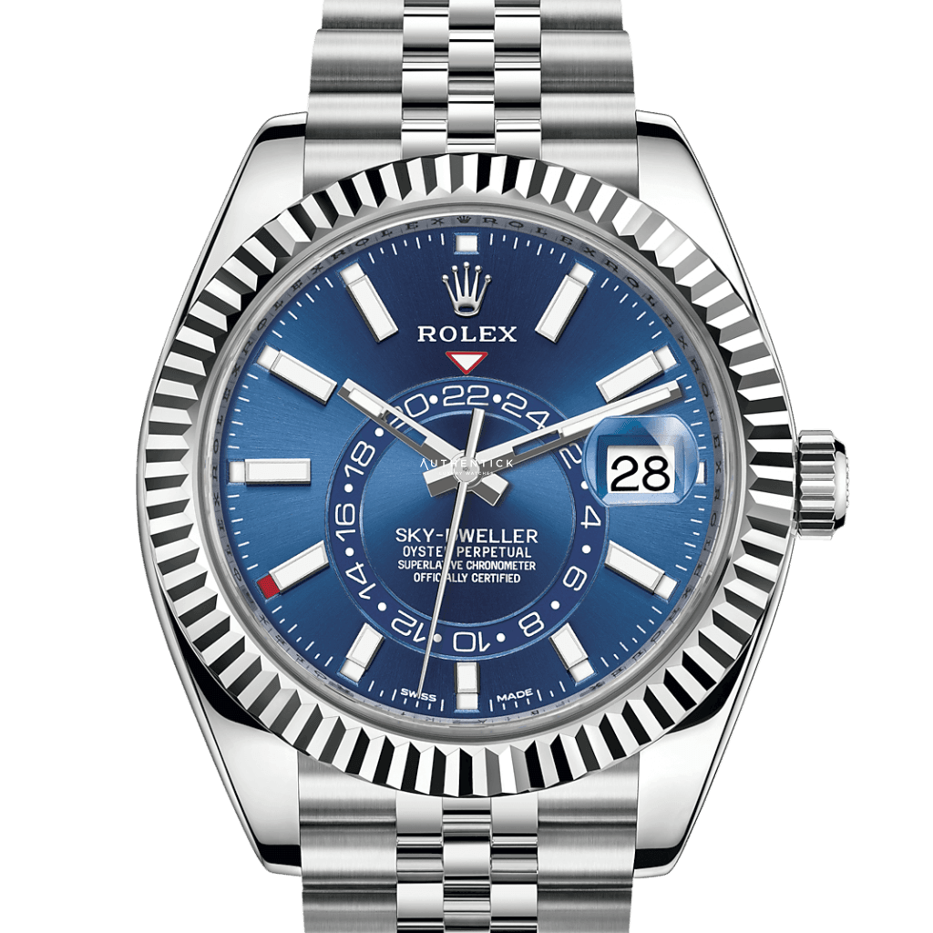 Rolex Sky-Dweller Stainless Steel & White Gold Blue Dial Jubilee 326934