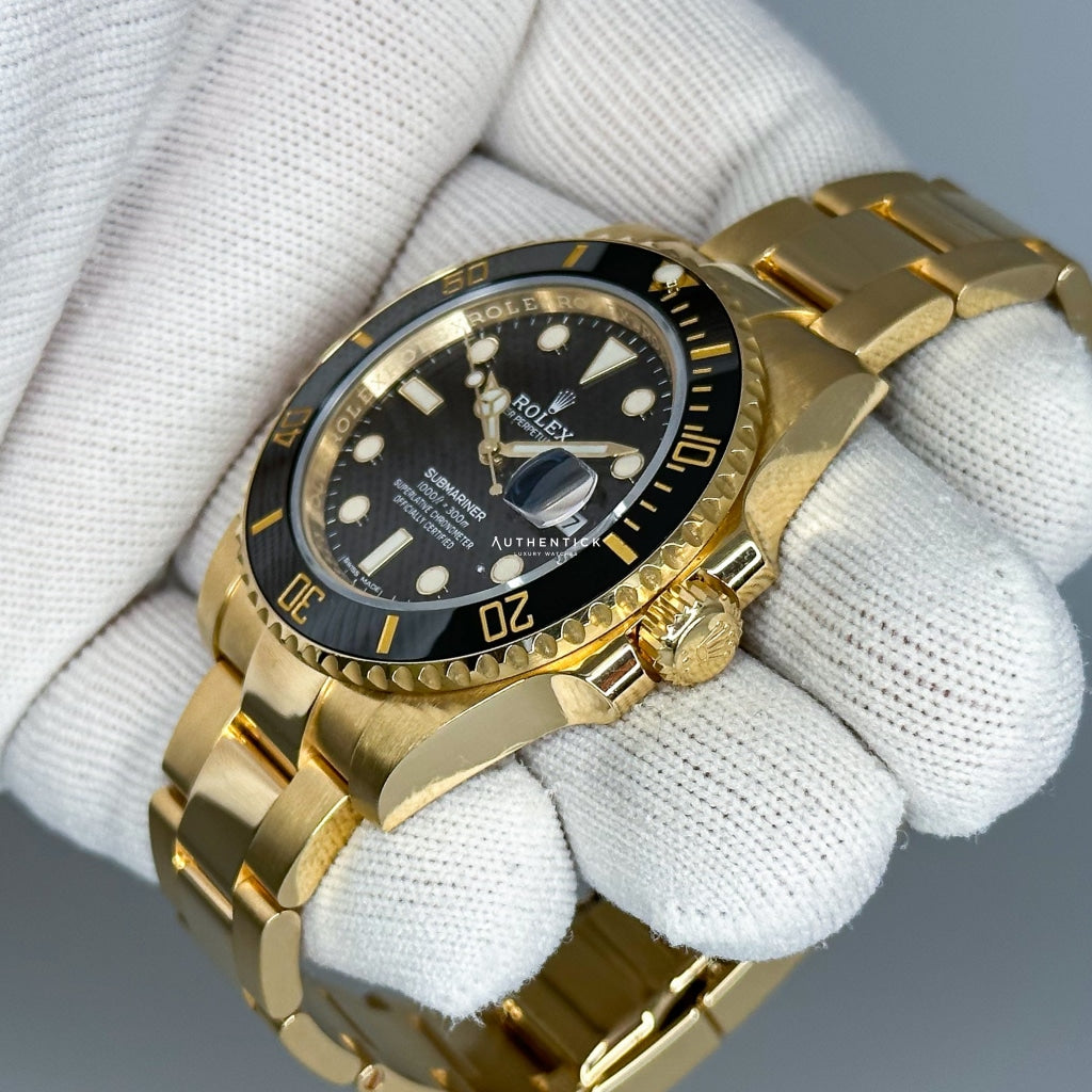 Rolex Submariner "Date" 40mm Yellow Gold Black Dial 116618LN