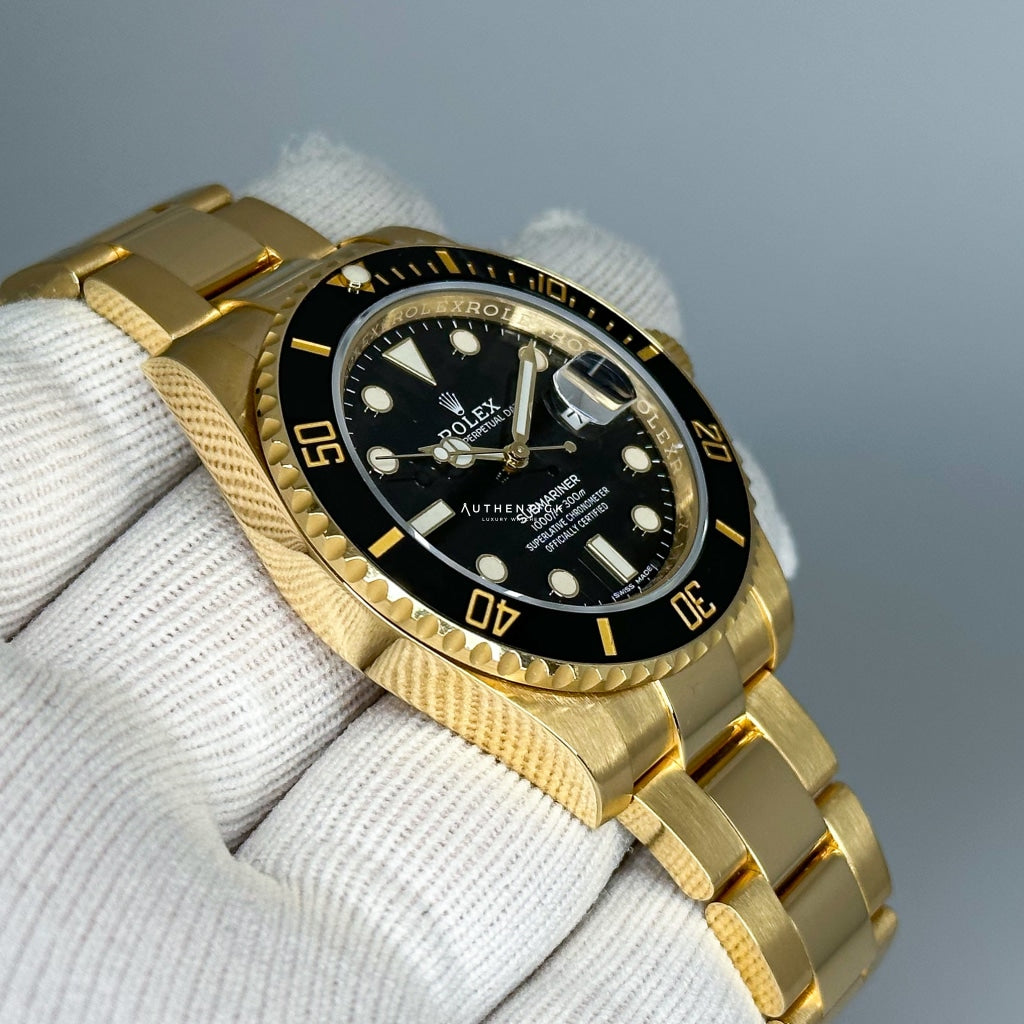 Rolex Submariner "Date" 40mm Yellow Gold Black Dial 116618LN