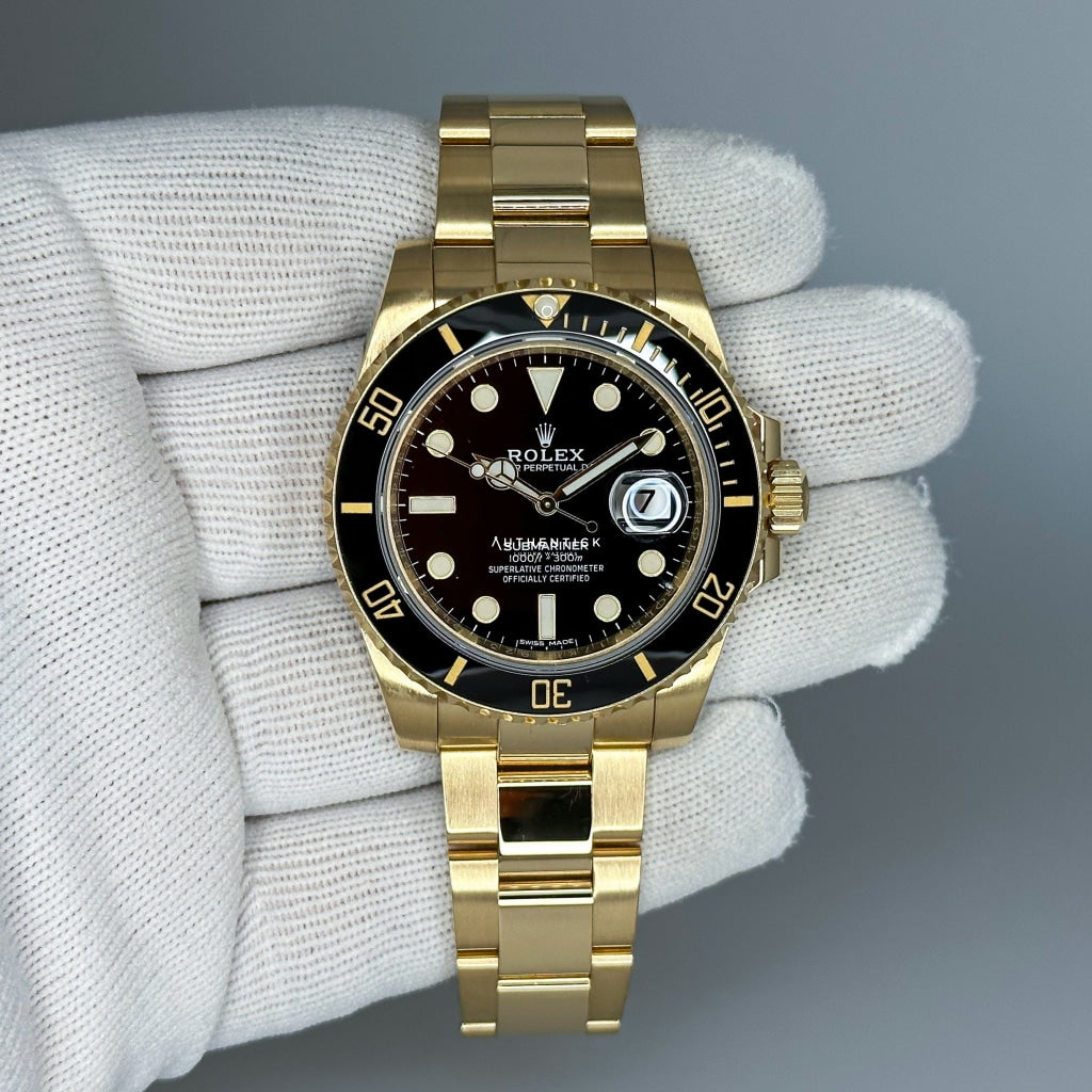 Rolex Submariner "Date" 40mm Yellow Gold Black Dial 116618LN
