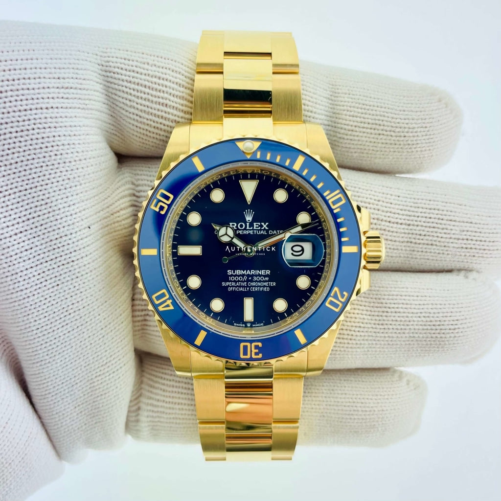 Rolex Submariner "Date" 41mm Yellow Gold Blue Dial